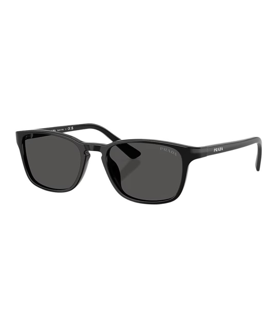 PRADA Черные пластиковые солнцезащитные очки, фото 1