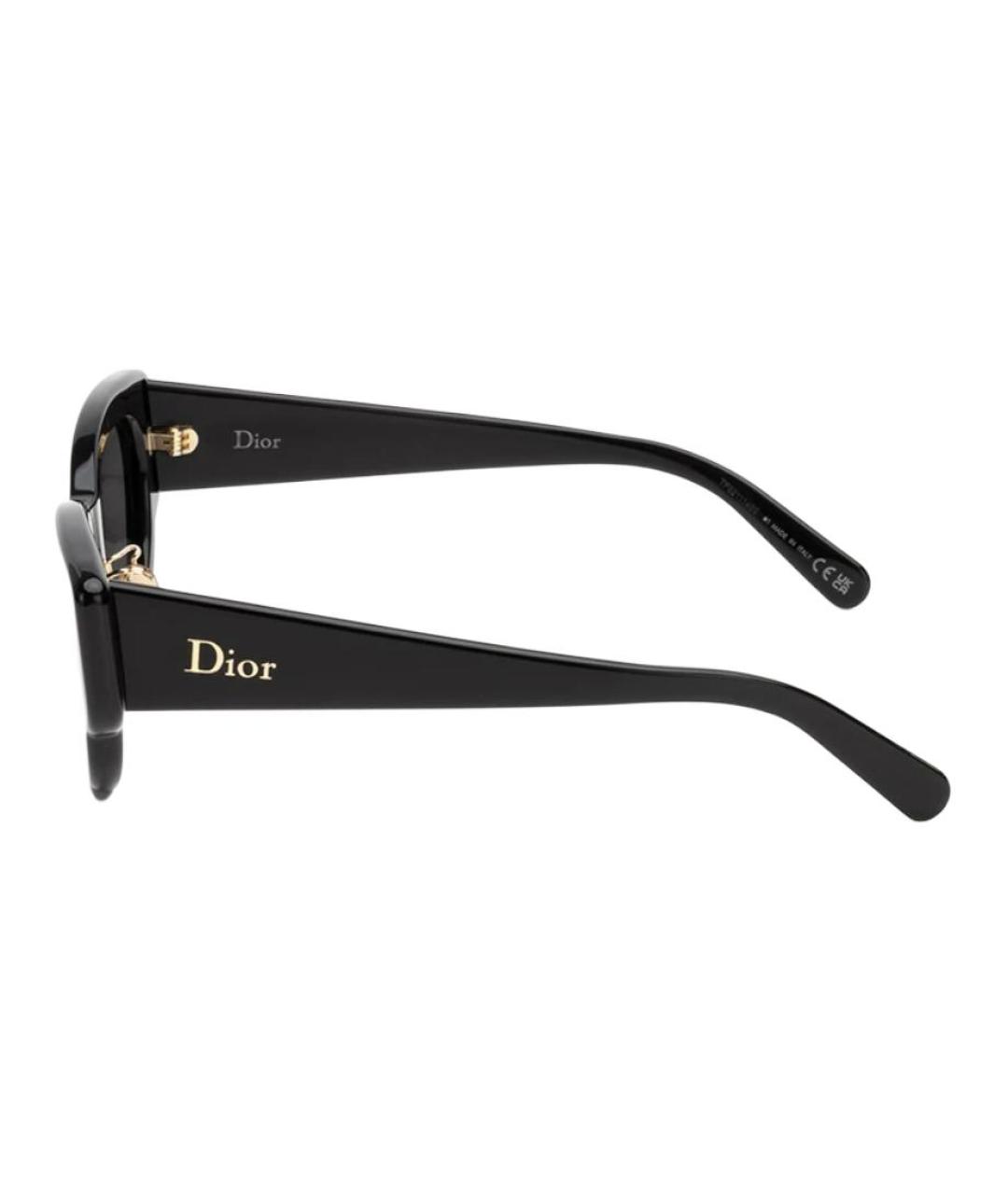 CHRISTIAN DIOR Черные пластиковые солнцезащитные очки, фото 3