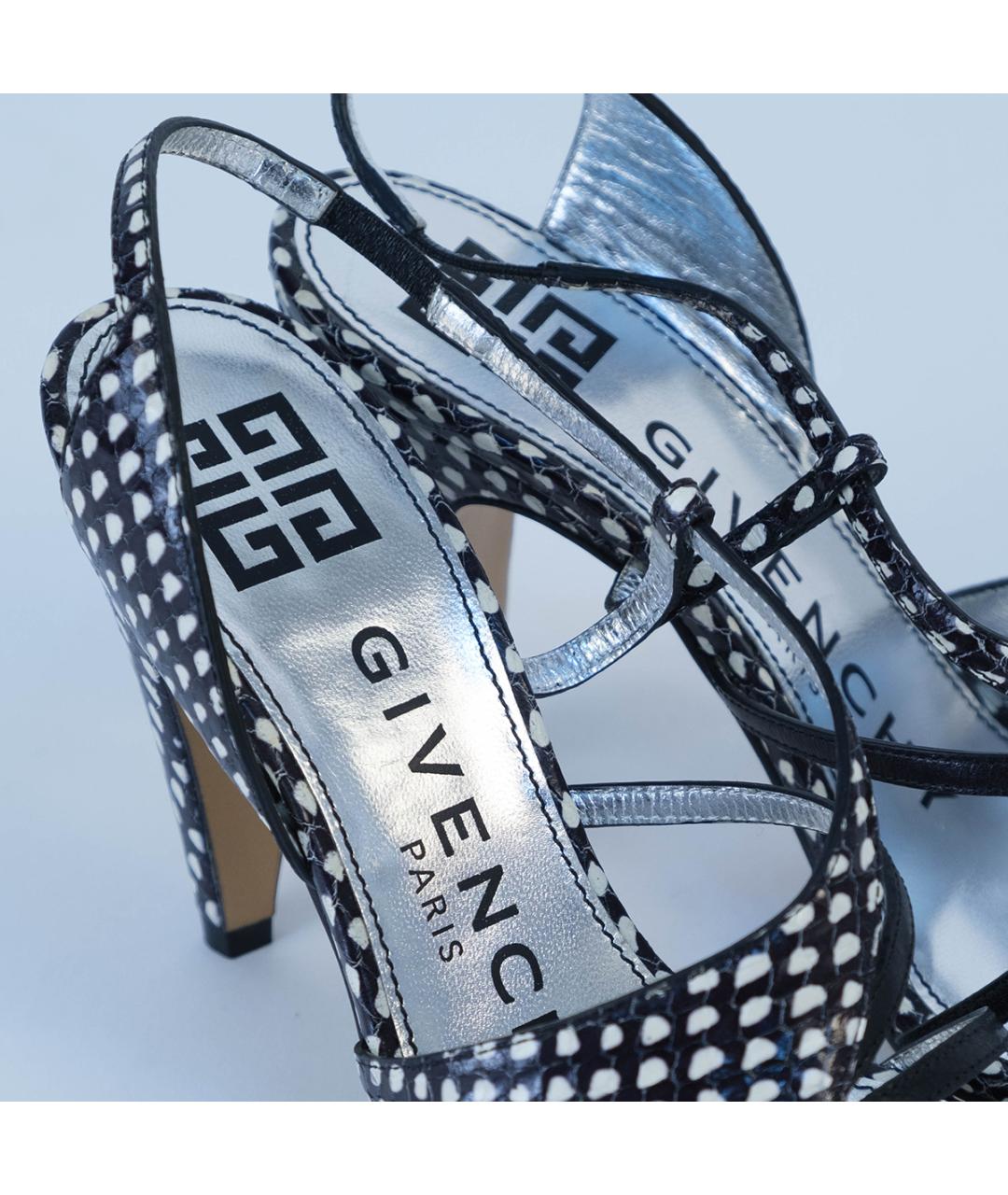 GIVENCHY Черные кожаные босоножки, фото 5