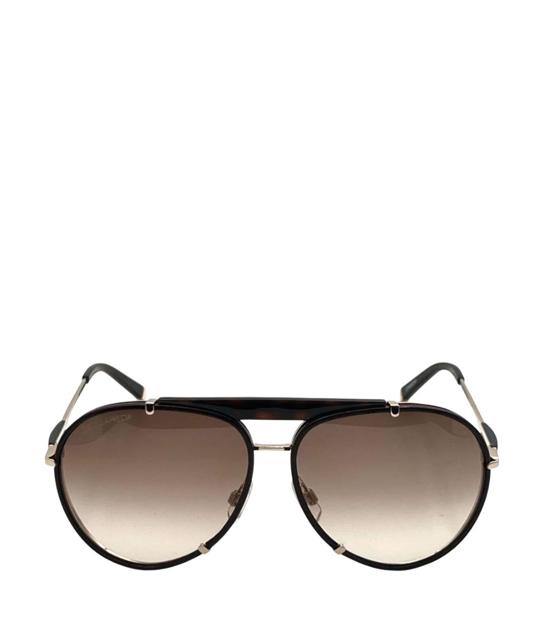 DSQUARED2 Коричневые металлические солнцезащитные очки, фото 1