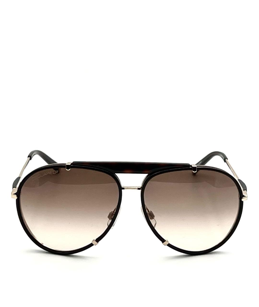 DSQUARED2 Коричневые металлические солнцезащитные очки, фото 6