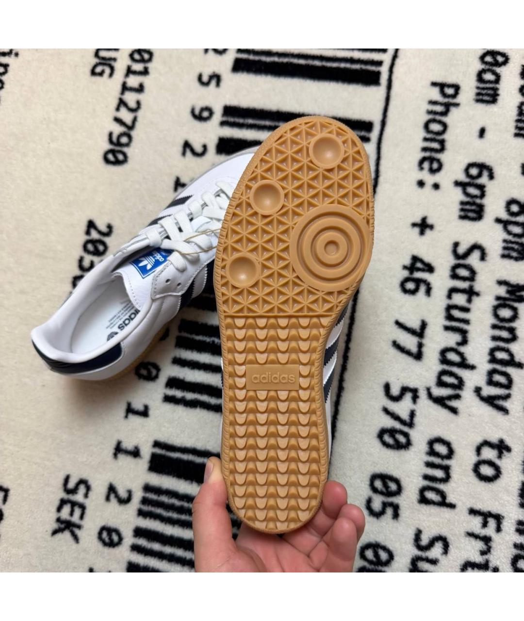 ADIDAS Белые кожаные кроссовки, фото 5