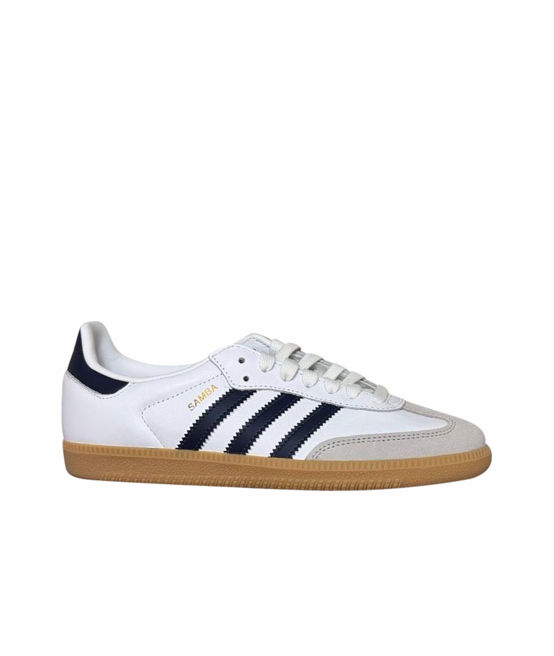 ADIDAS Белые кожаные кроссовки, фото 6
