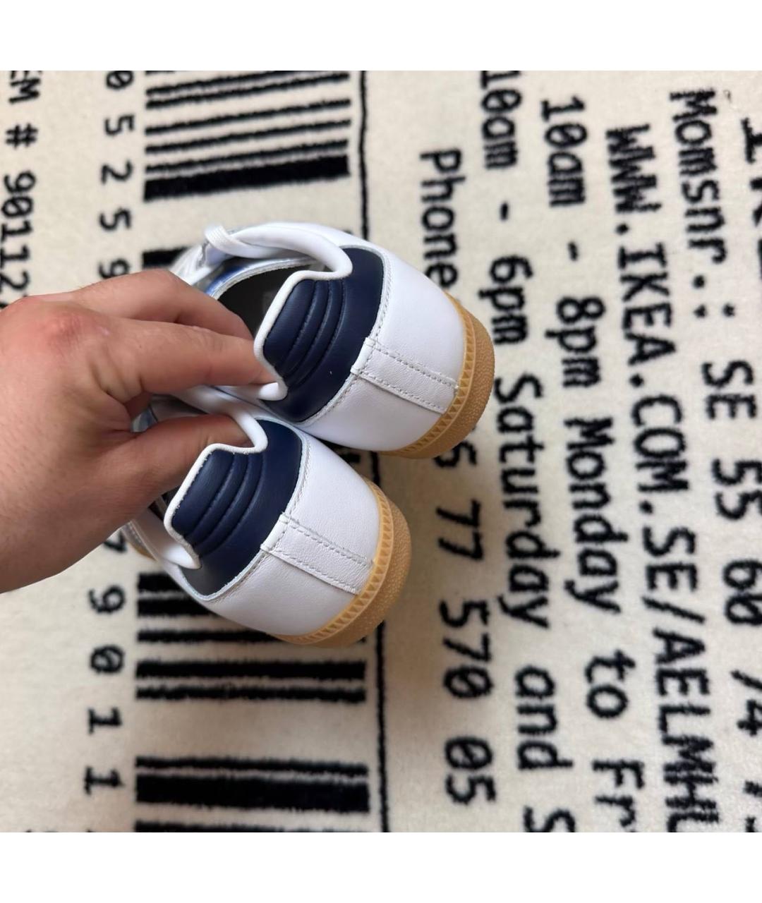 ADIDAS Белые кожаные кроссовки, фото 4