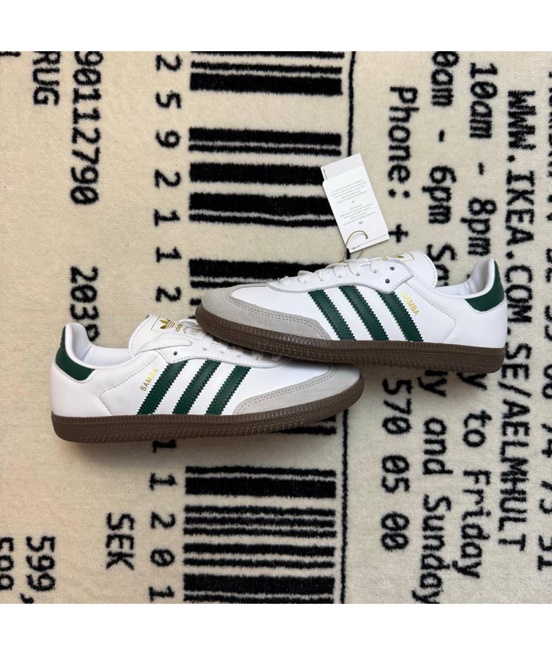 ADIDAS Белые кожаные кеды, фото 6