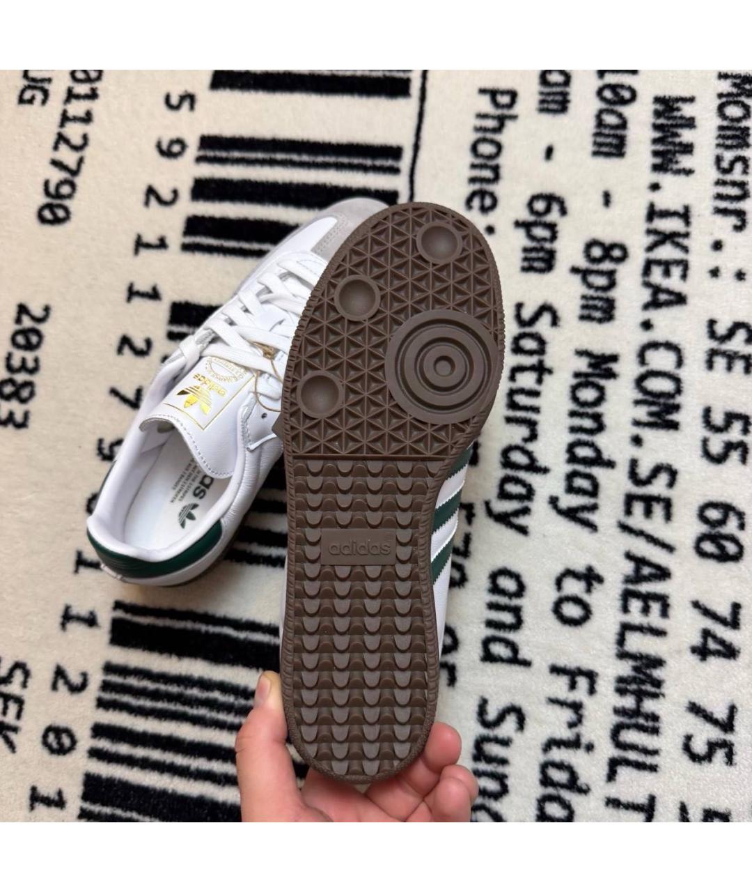 ADIDAS Белые кожаные кеды, фото 5