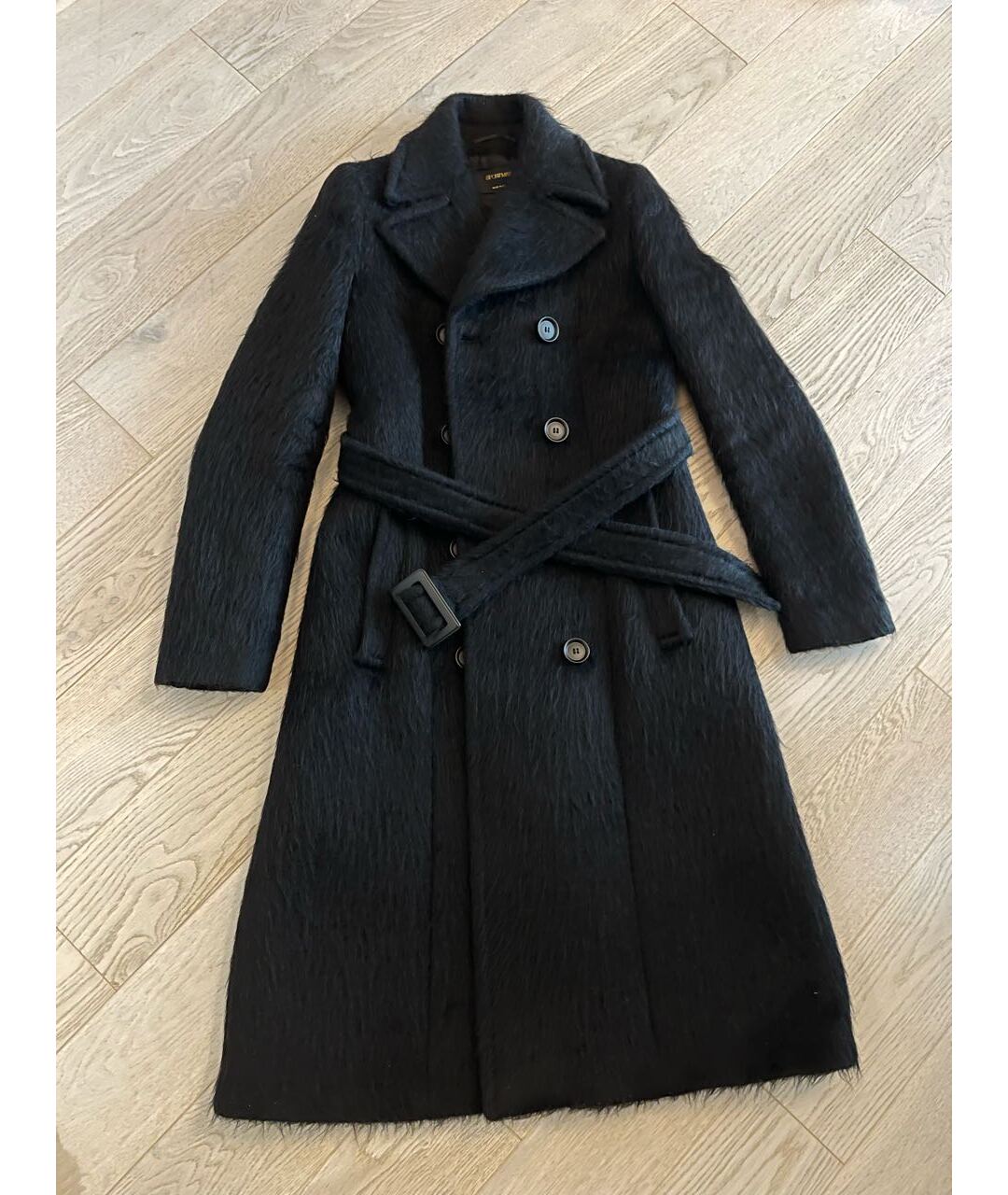 SPORTMAX Черное шерстяное пальто, фото 5