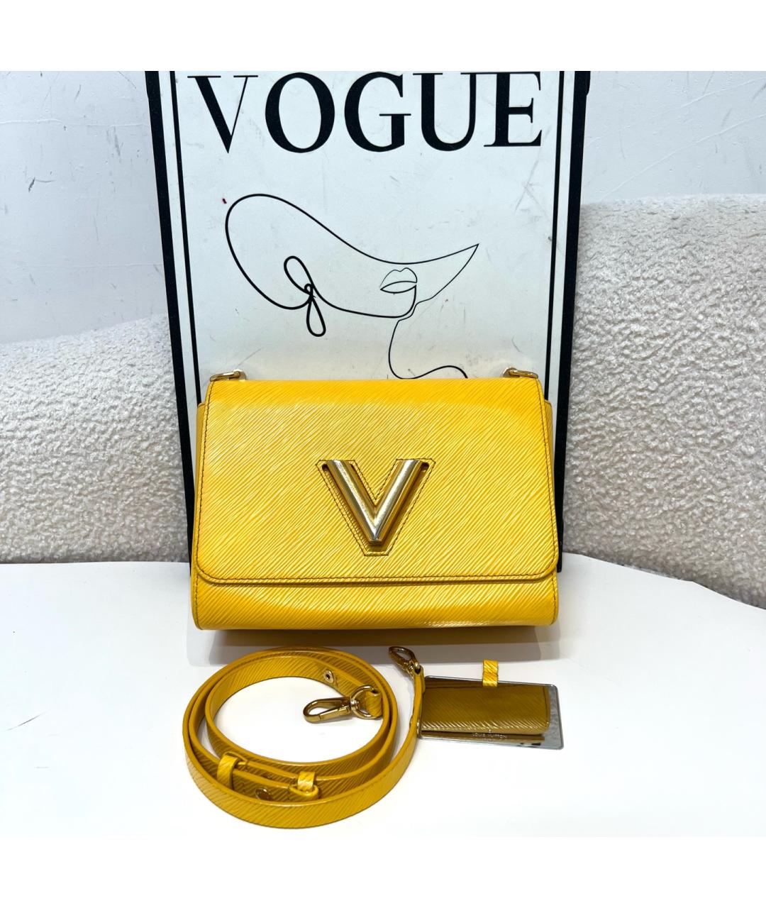 LOUIS VUITTON Желтая сумка тоут, фото 4