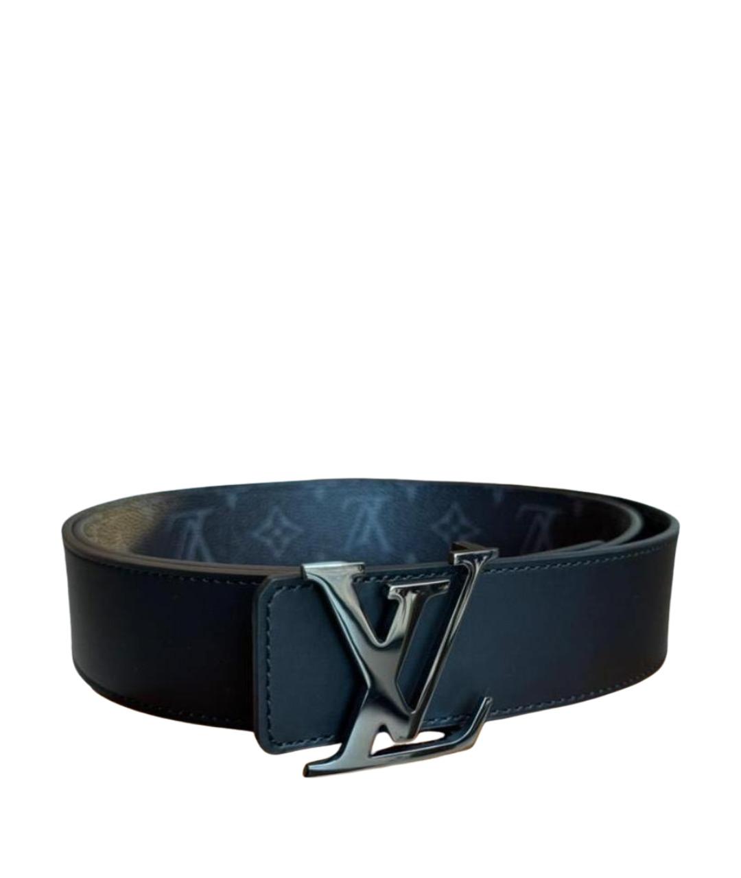 LOUIS VUITTON Черный кожаный ремень, фото 1