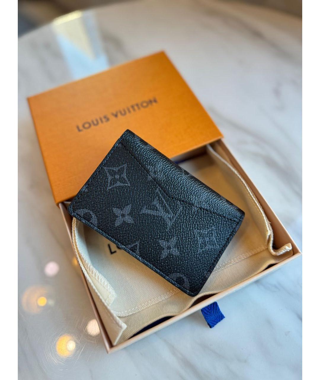 LOUIS VUITTON Антрацитовый кардхолдер, фото 4