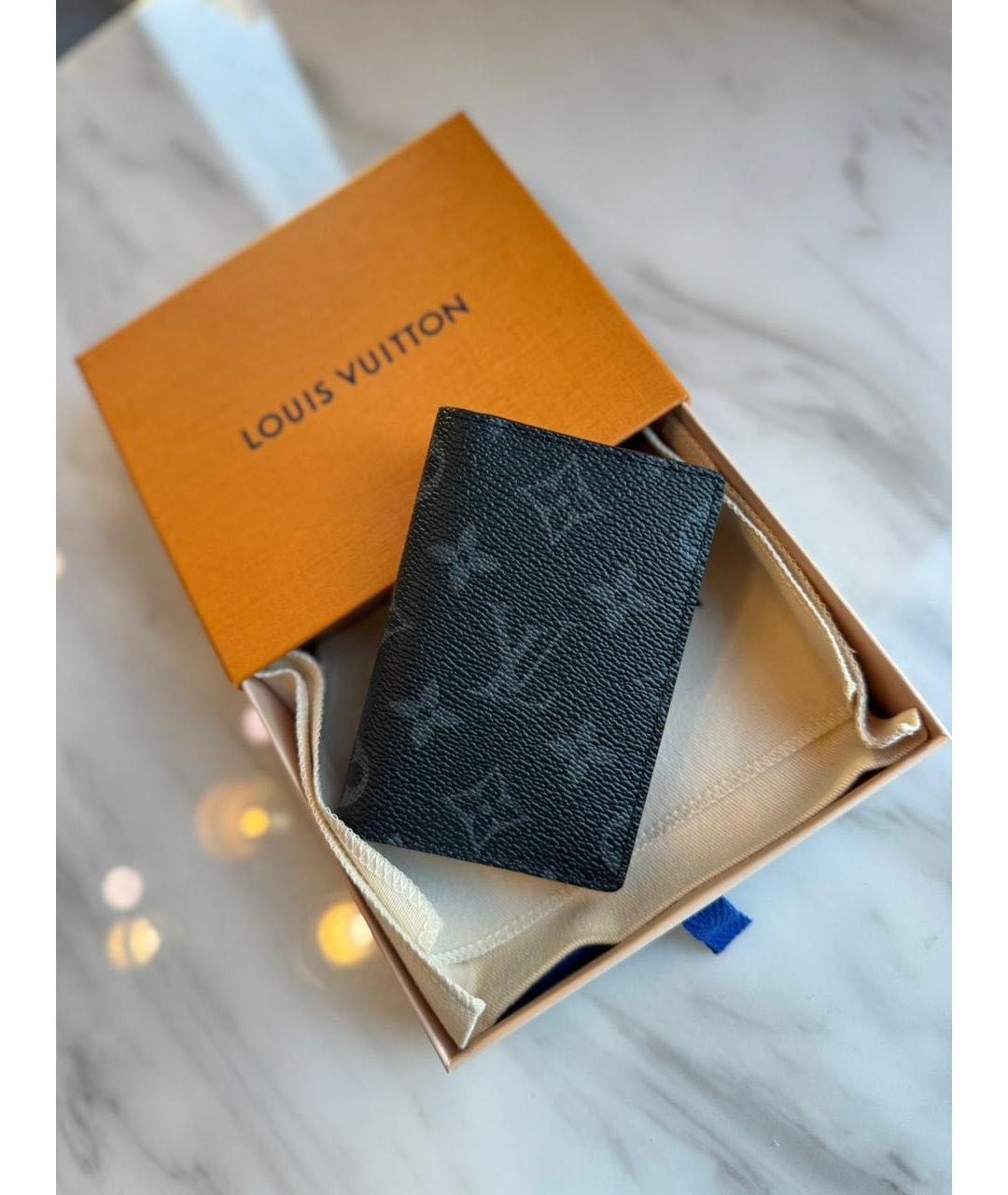 LOUIS VUITTON Антрацитовый кардхолдер, фото 5