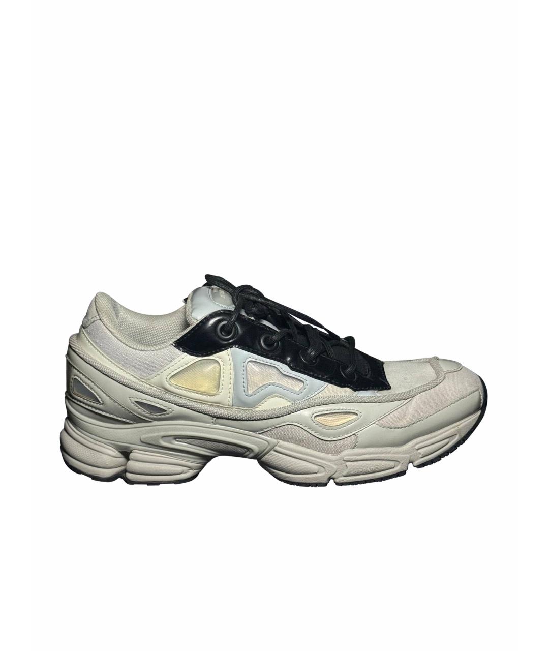 ADIDAS X RAF SIMONS Белые текстильные низкие кроссовки / кеды, фото 1