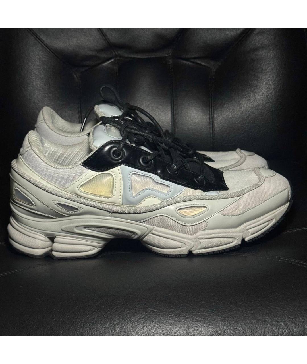 ADIDAS X RAF SIMONS Белые текстильные низкие кроссовки / кеды, фото 9