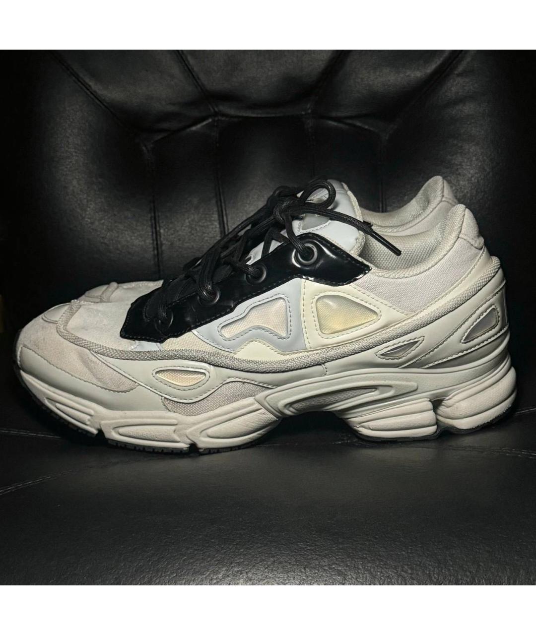 ADIDAS X RAF SIMONS Белые текстильные низкие кроссовки / кеды, фото 3