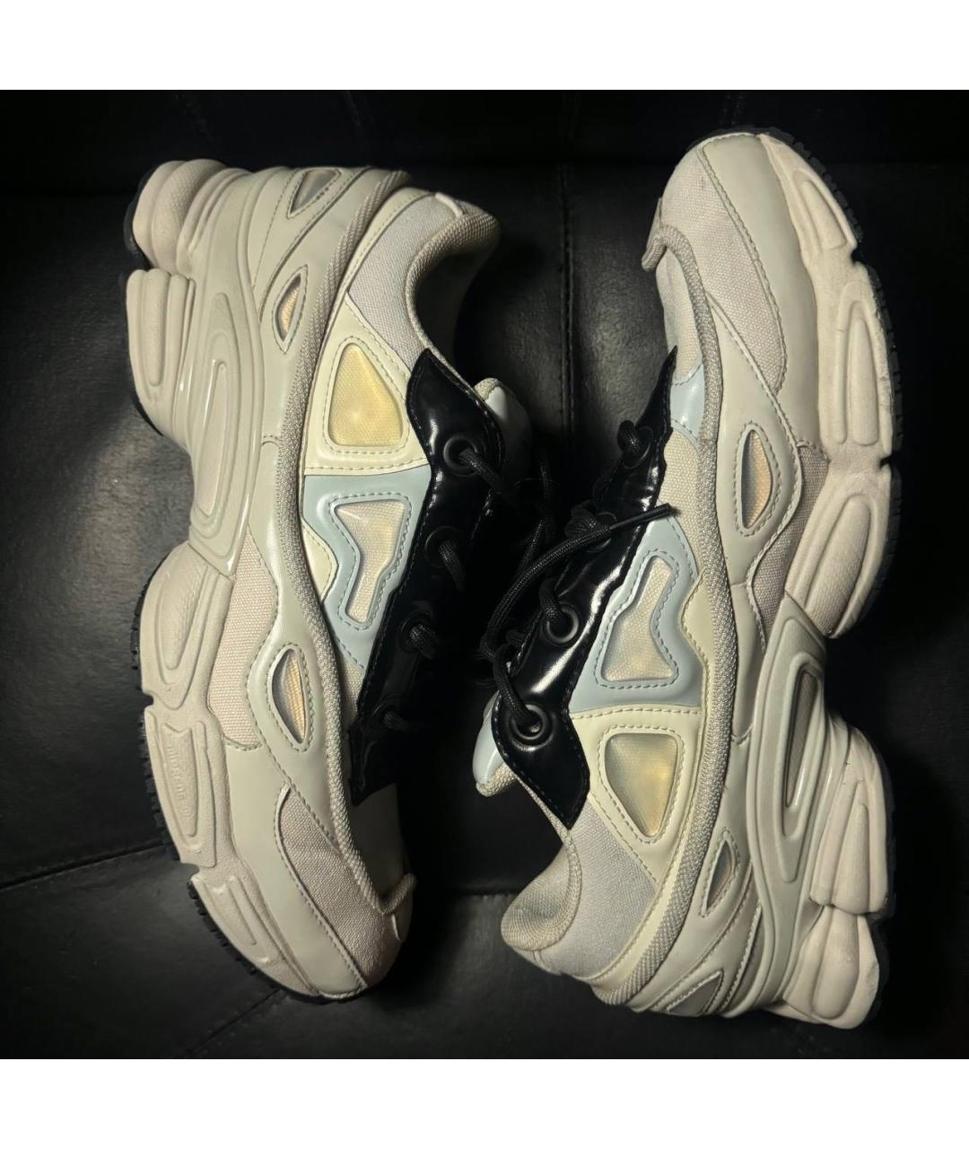 ADIDAS X RAF SIMONS Белые текстильные низкие кроссовки / кеды, фото 4