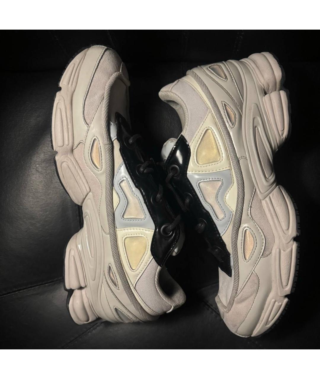 ADIDAS X RAF SIMONS Белые текстильные низкие кроссовки / кеды, фото 5