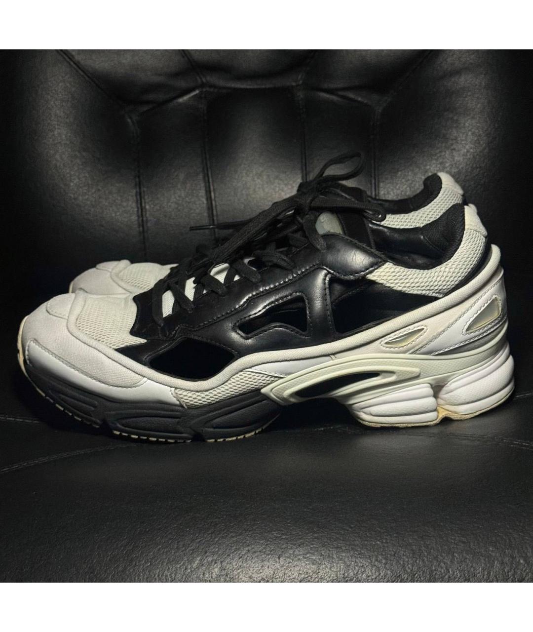 ADIDAS X RAF SIMONS Белые текстильные низкие кроссовки / кеды, фото 3