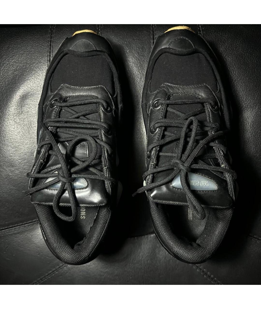 ADIDAS X RAF SIMONS Черные текстильные низкие кроссовки / кеды, фото 7