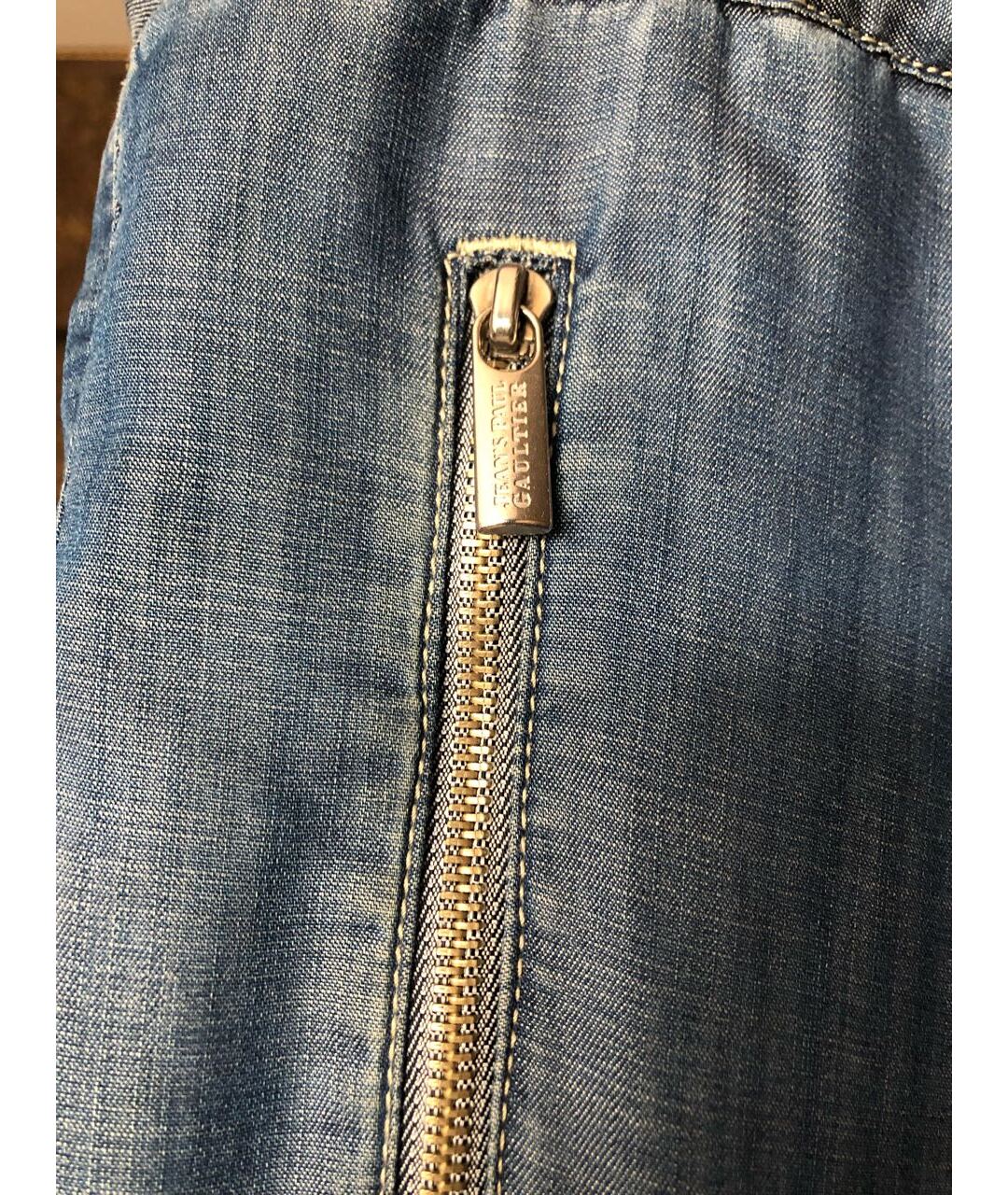 JEAN PAUL GAULTIER Голубые прямые джинсы, фото 3