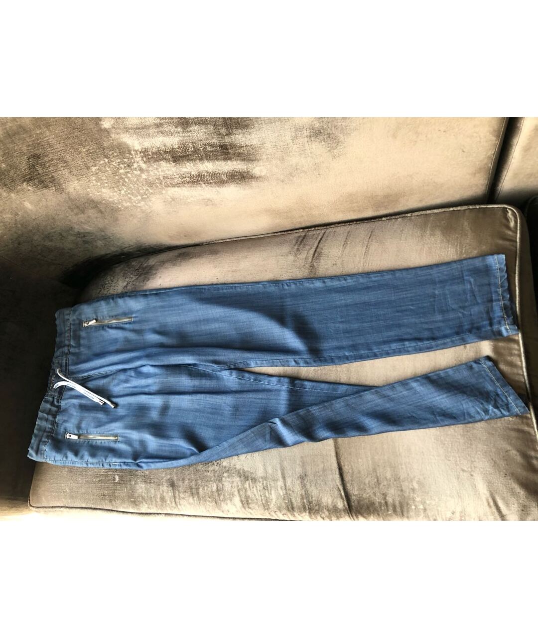 JEAN PAUL GAULTIER Голубые прямые джинсы, фото 7