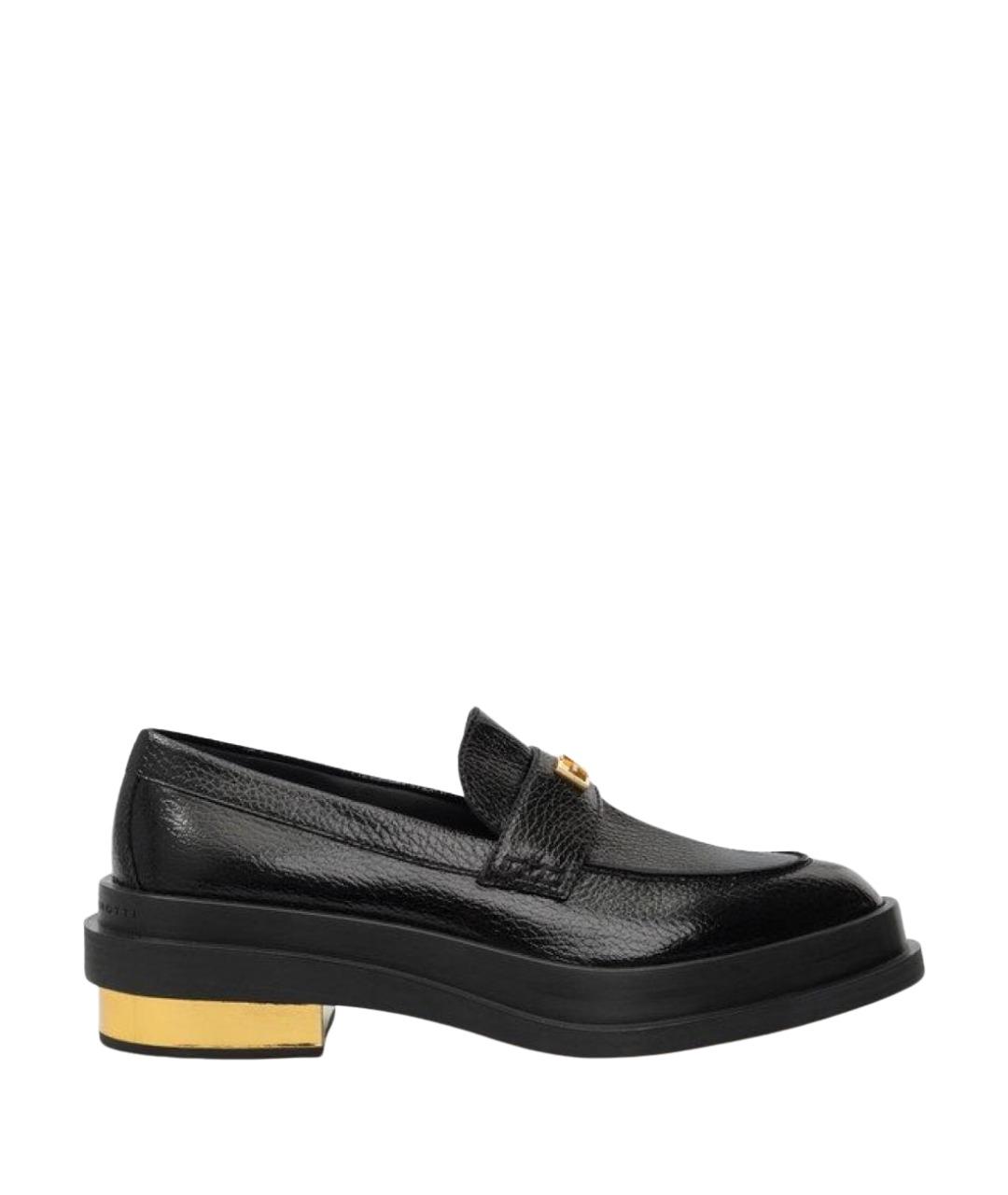 GIUSEPPE ZANOTTI DESIGN Черные кожаные лоферы, фото 1