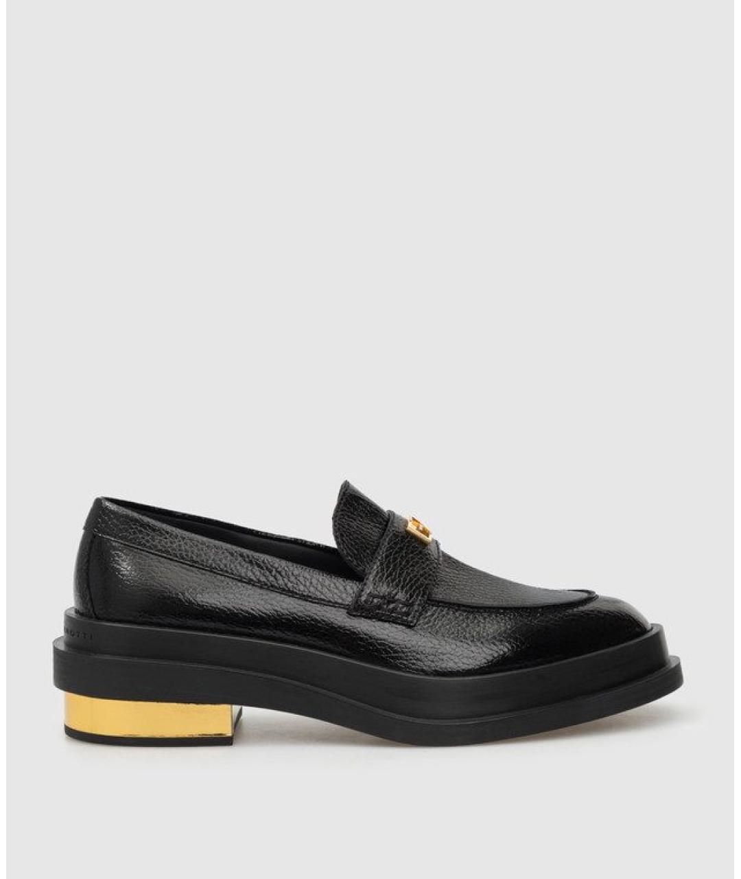 GIUSEPPE ZANOTTI DESIGN Черные кожаные лоферы, фото 4
