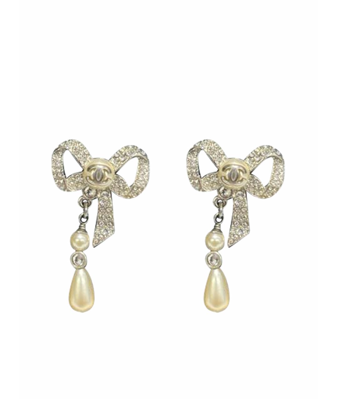 CHANEL Бежевые серьги, фото 1