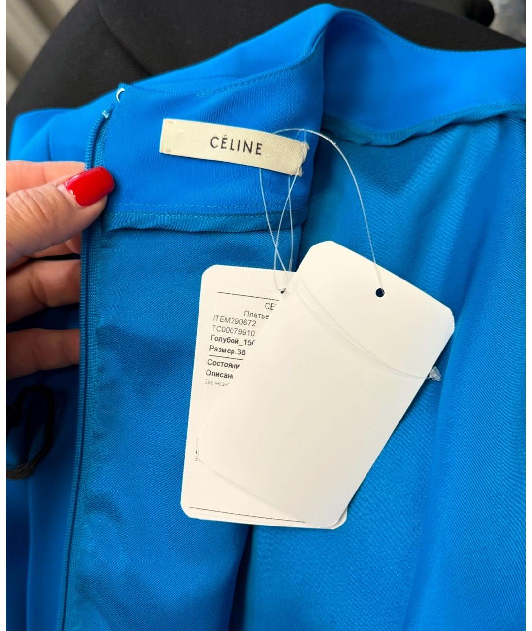 CELINE Синее повседневное платье, фото 3