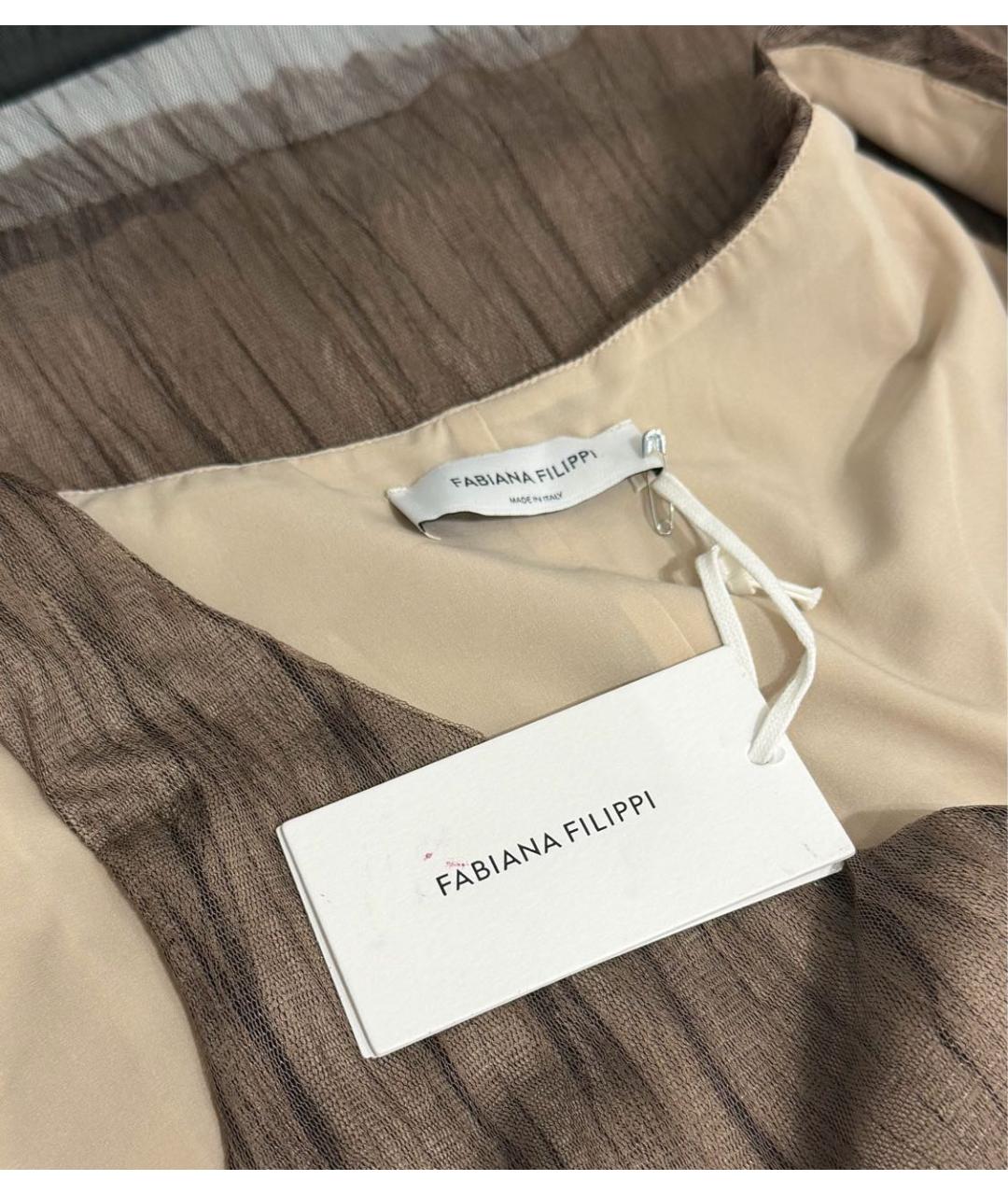 FABIANA FILIPPI Коричневая майка, фото 4
