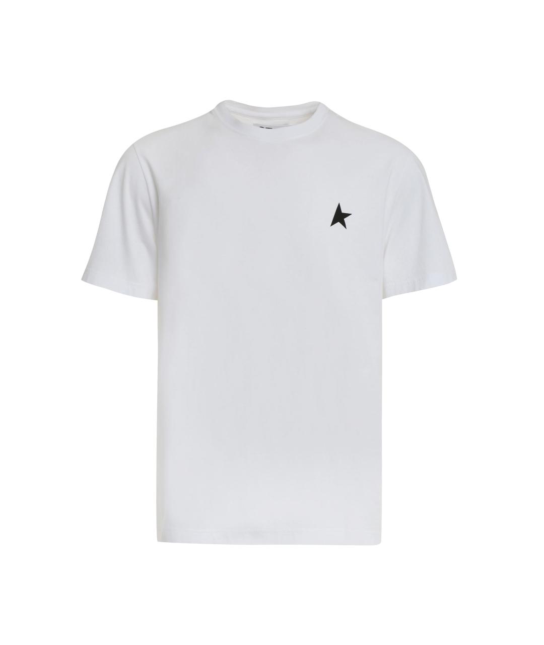 GOLDEN GOOSE DELUXE BRAND Белая хлопковая футболка, фото 1