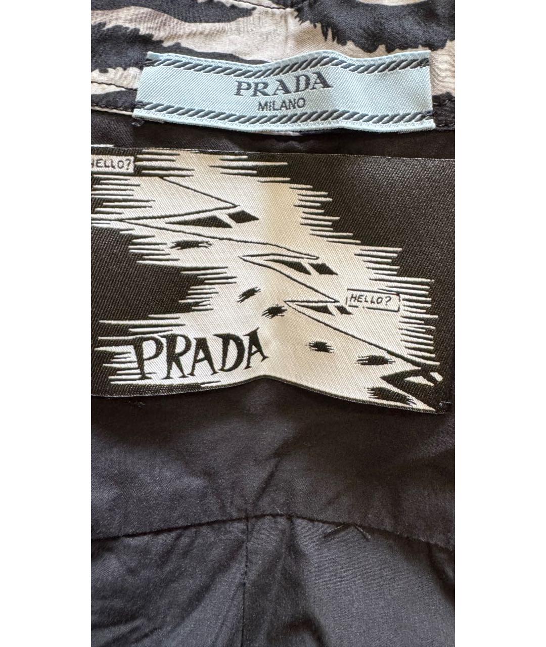 PRADA Черная хлопковая рубашка, фото 6
