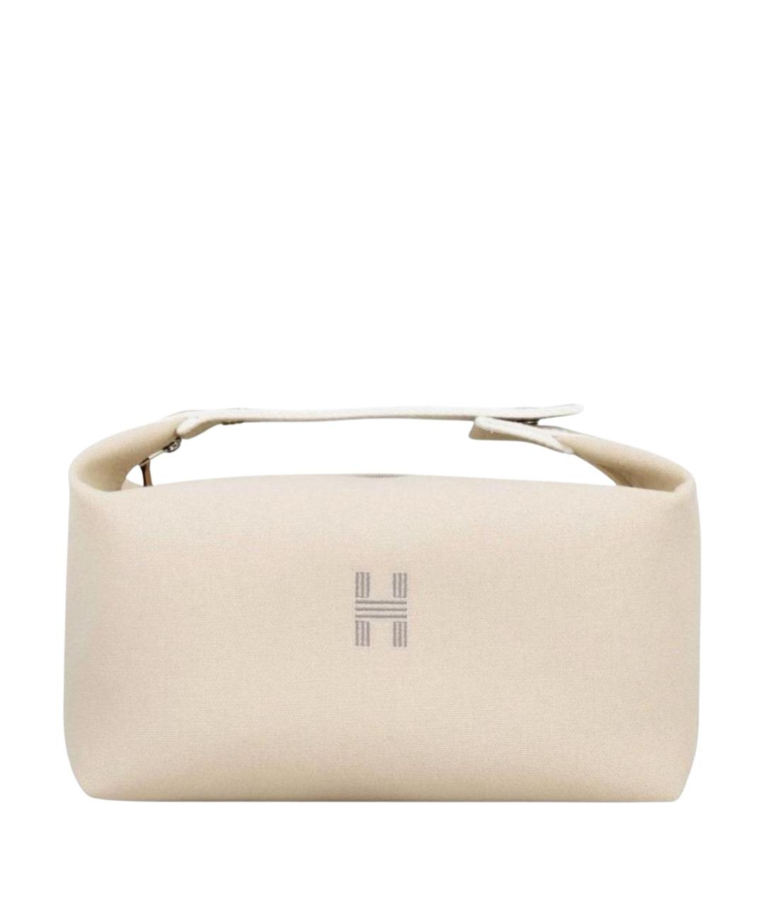 HERMES Бежевая косметичка, фото 1