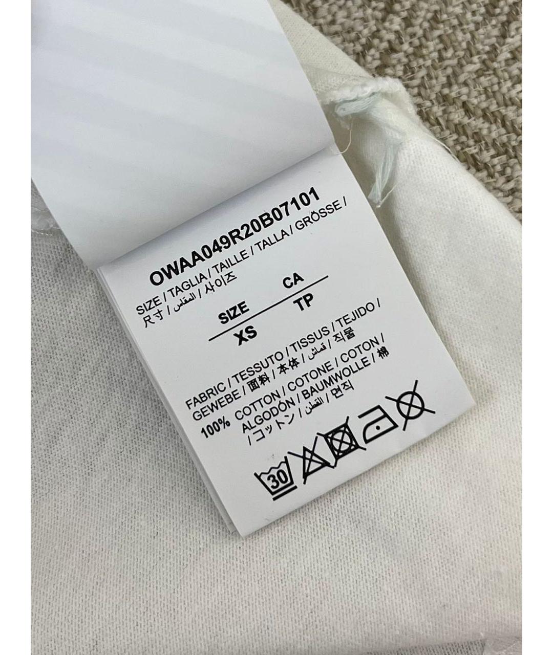 OFF-WHITE Белая футболка, фото 4