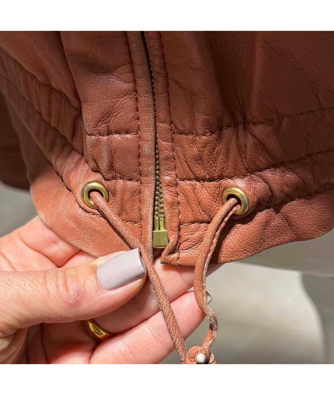 GUCCI Бордовая кожаная куртка, фото 6