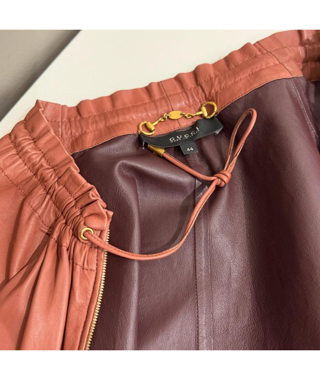 GUCCI Бордовая кожаная куртка, фото 8