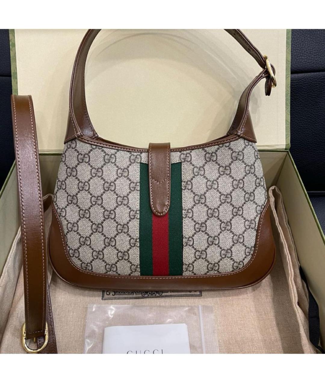 GUCCI Коричневая сумка с короткими ручками, фото 3