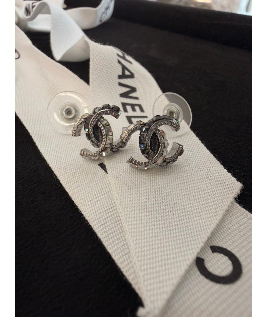 CHANEL Серебряные металлические серьги, фото 6