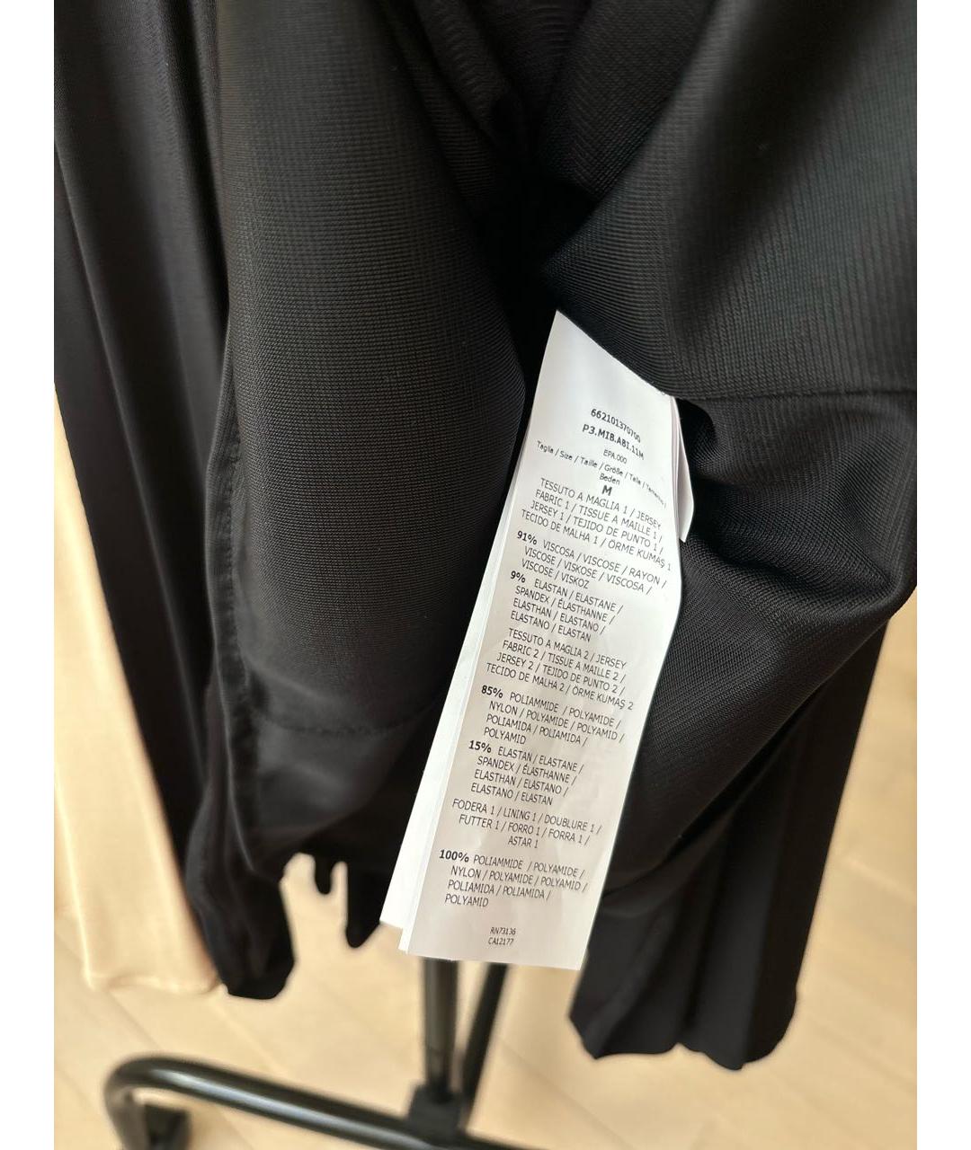 MAX MARA STUDIO Черное вискозное повседневное платье, фото 6
