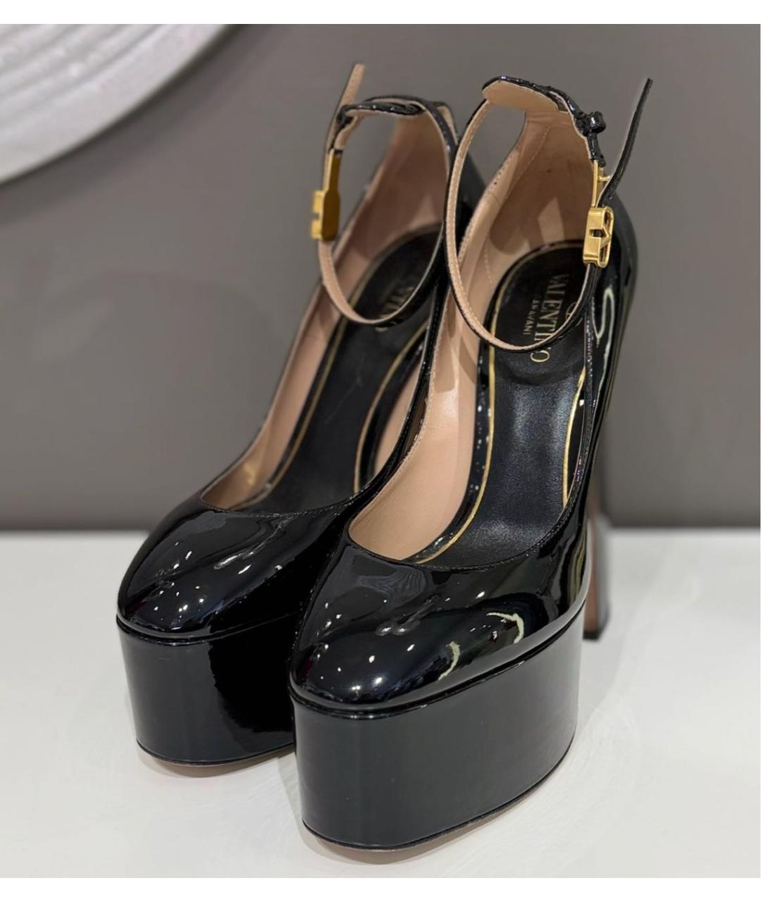 RED VALENTINO Черные туфли из лакированной кожи, фото 4