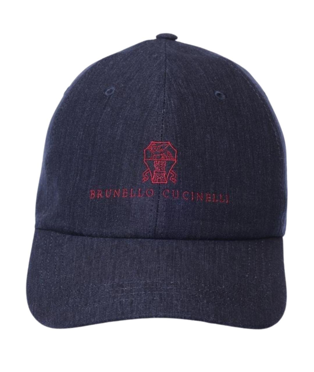 BRUNELLO CUCINELLI Темно-синяя кепка/бейсболка, фото 1