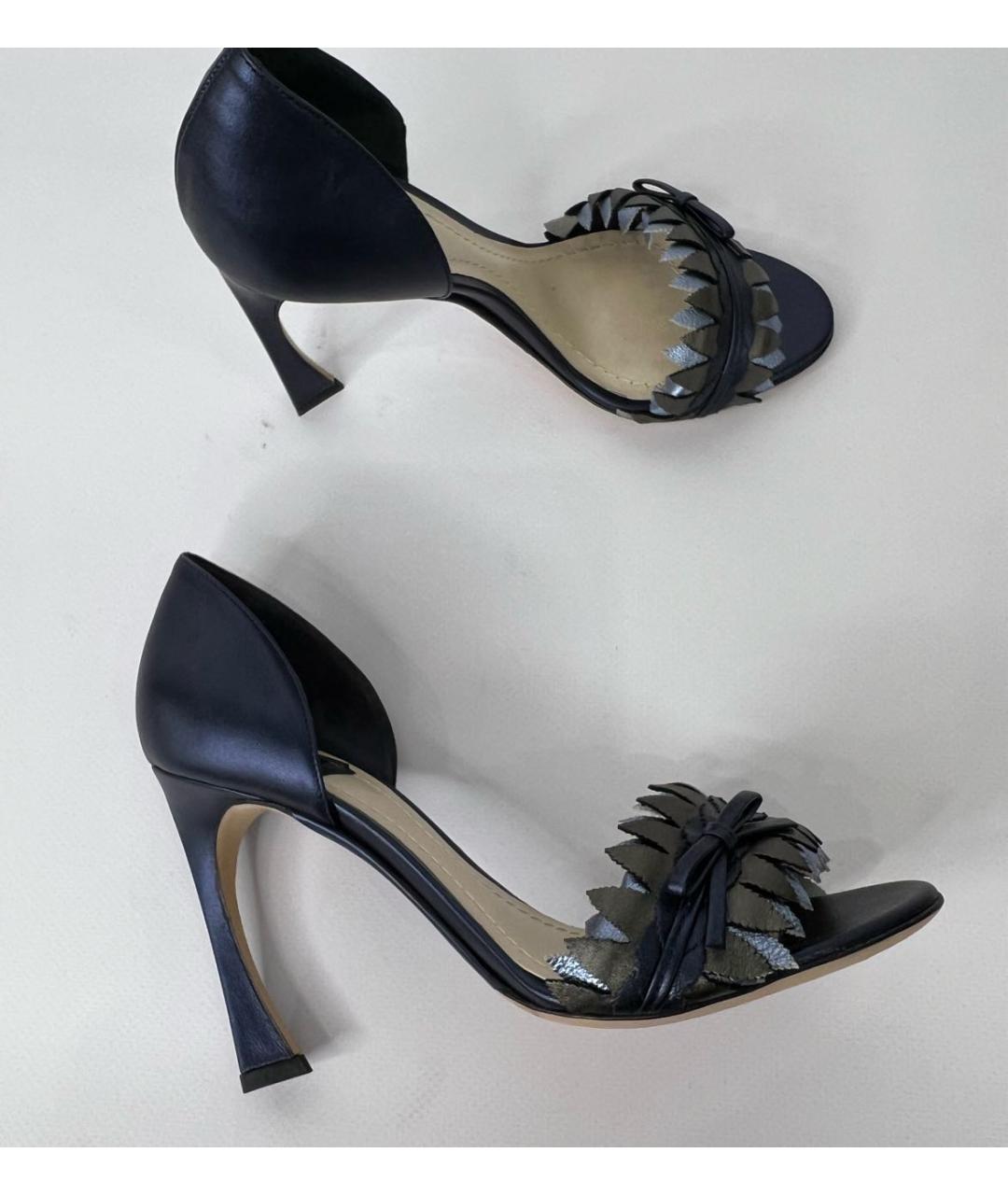 CHRISTIAN DIOR PRE-OWNED Темно-синие кожаные туфли, фото 2
