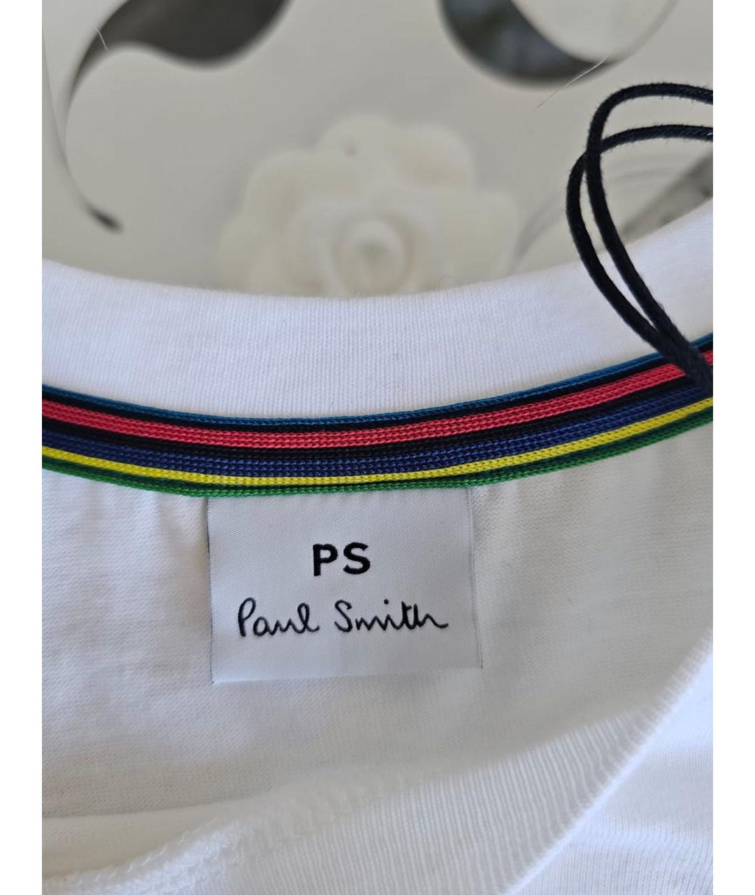 PAUL SMITH Белая хлопковая футболка, фото 3