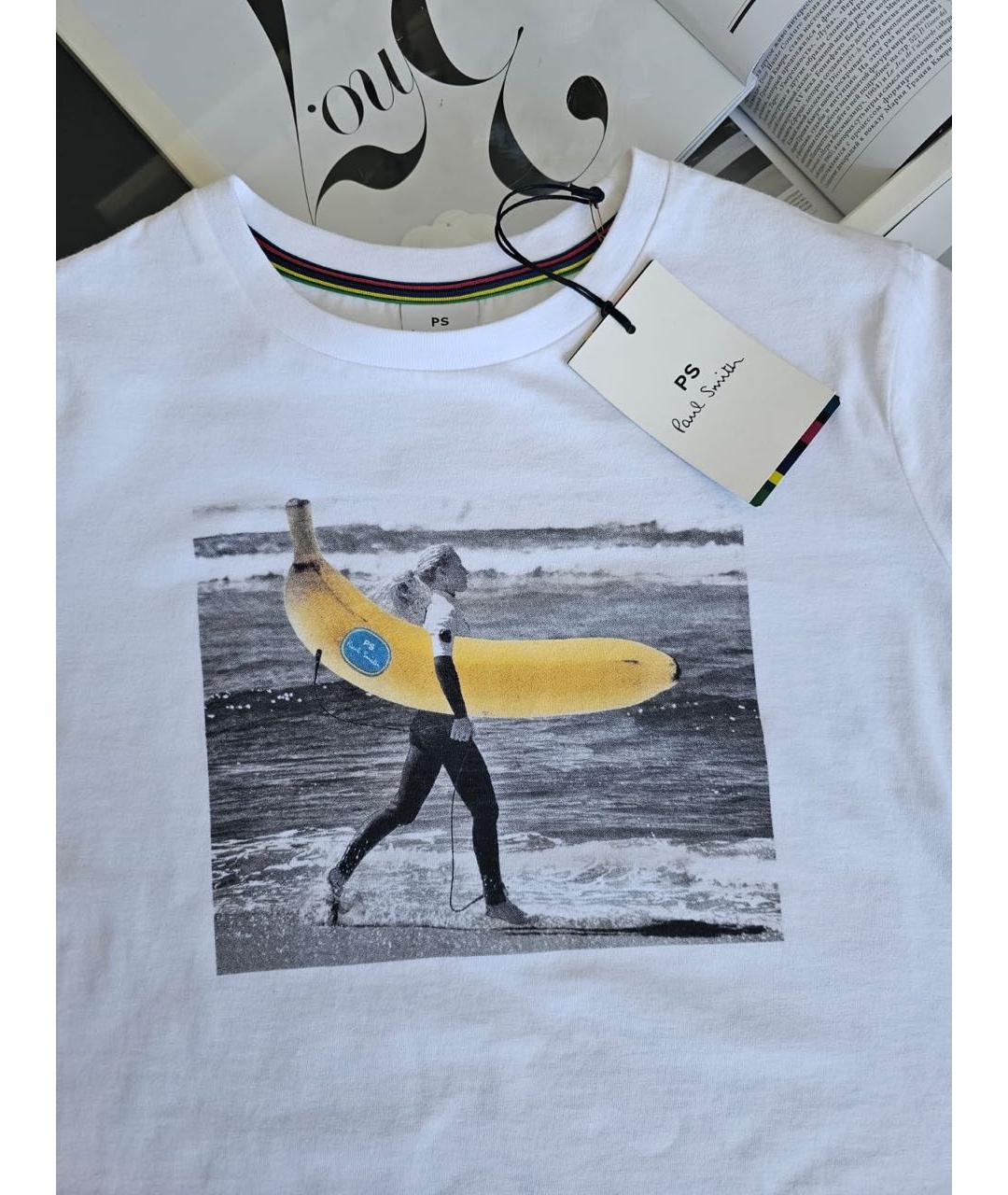 PAUL SMITH Белая хлопковая футболка, фото 5