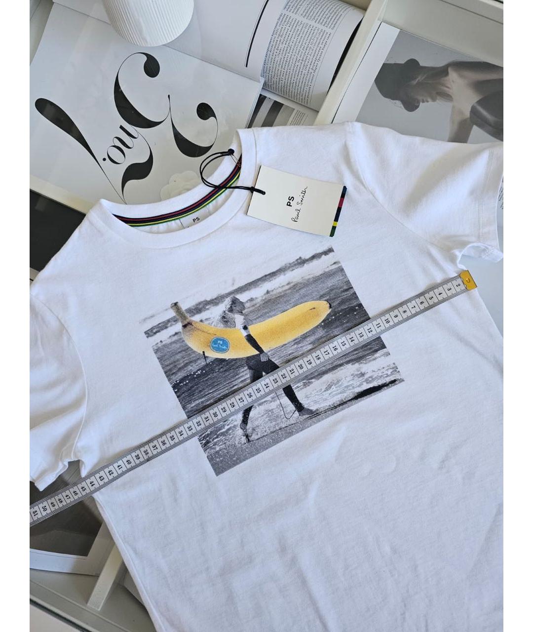 PAUL SMITH Белая хлопковая футболка, фото 7
