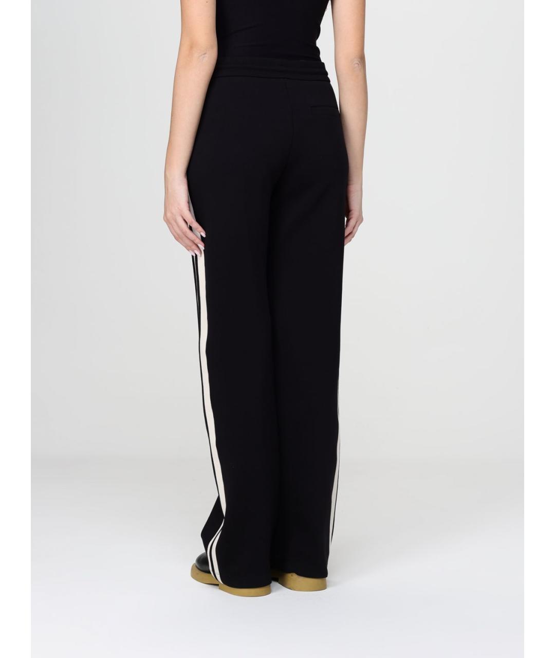 'S MAX MARA Черные хлопковые прямые брюки, фото 3