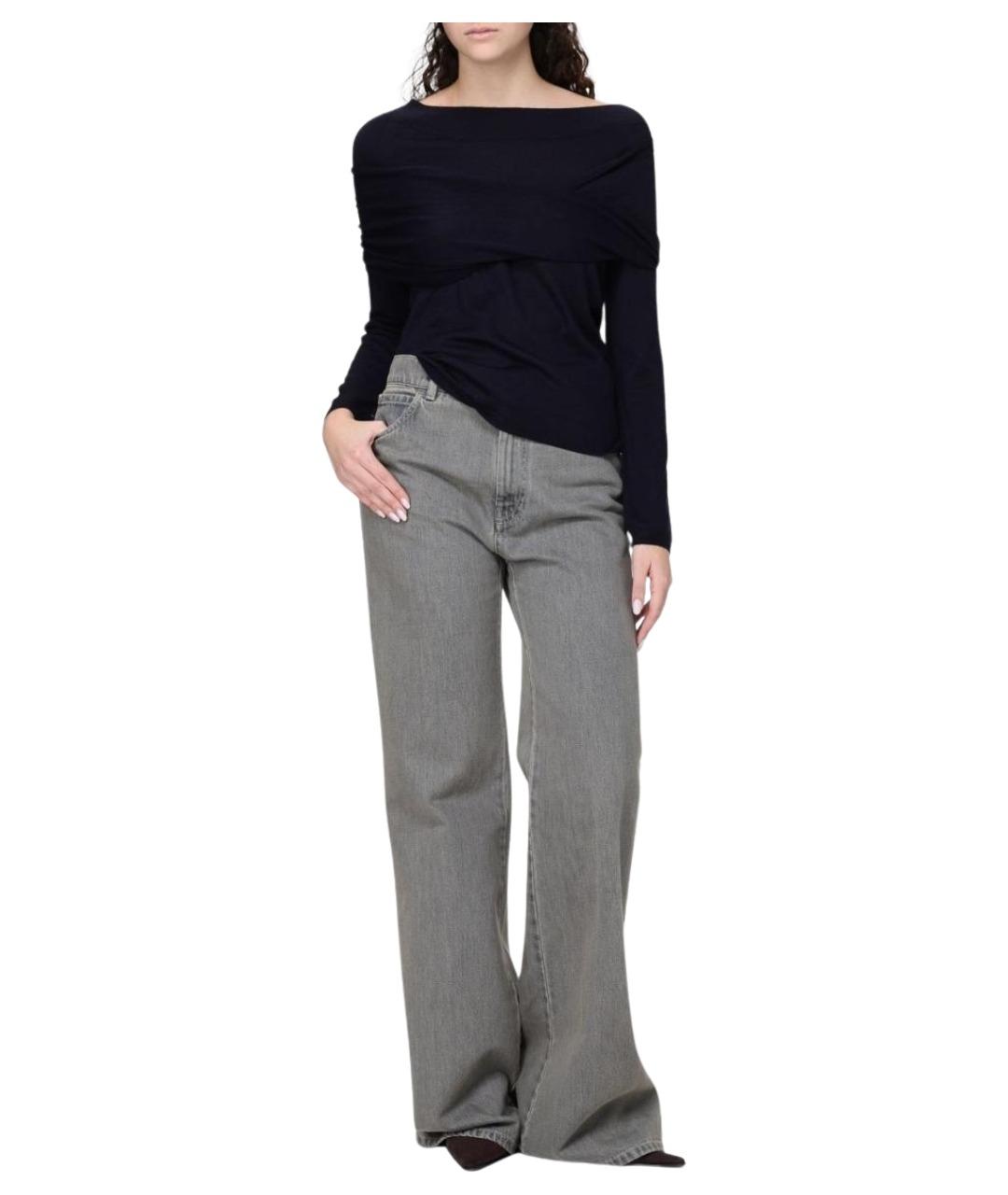 MAX MARA Синяя шерстяная футболка, фото 2
