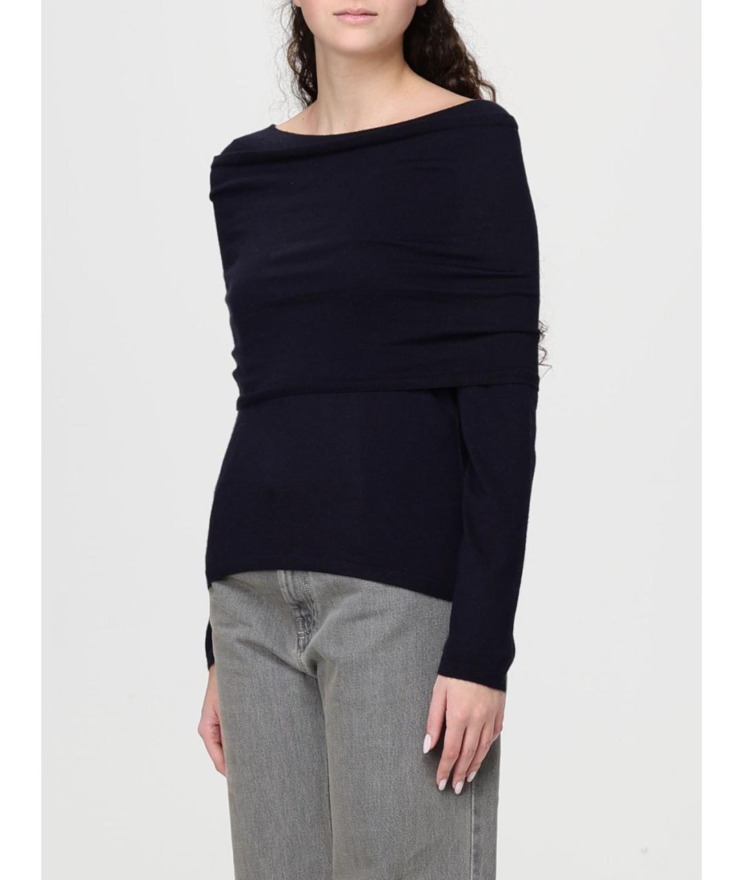 MAX MARA Синяя шерстяная футболка, фото 4