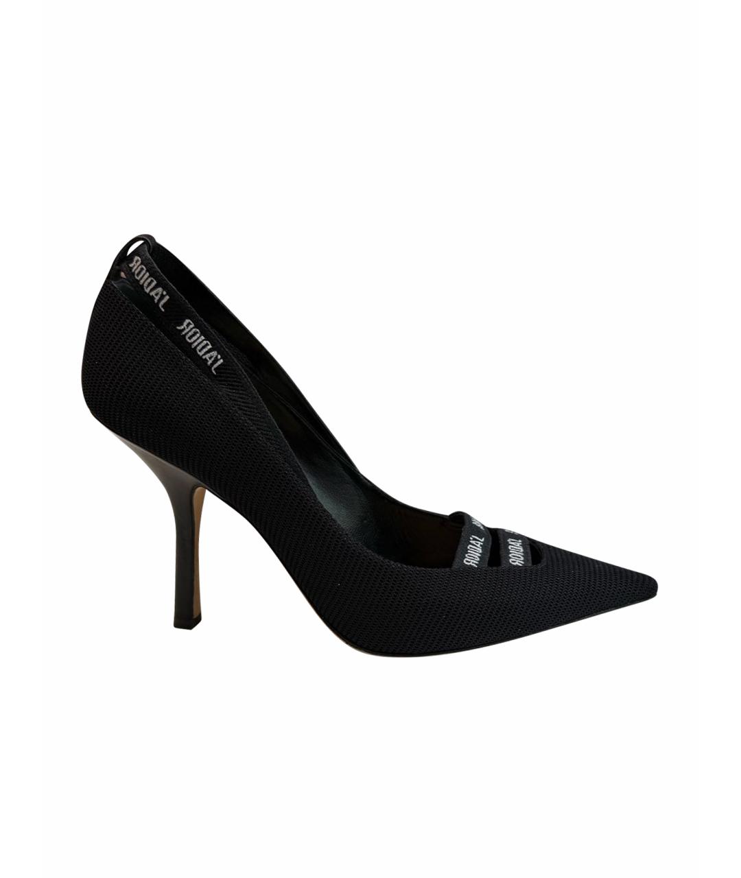 CHRISTIAN DIOR Черные текстильные туфли, фото 1
