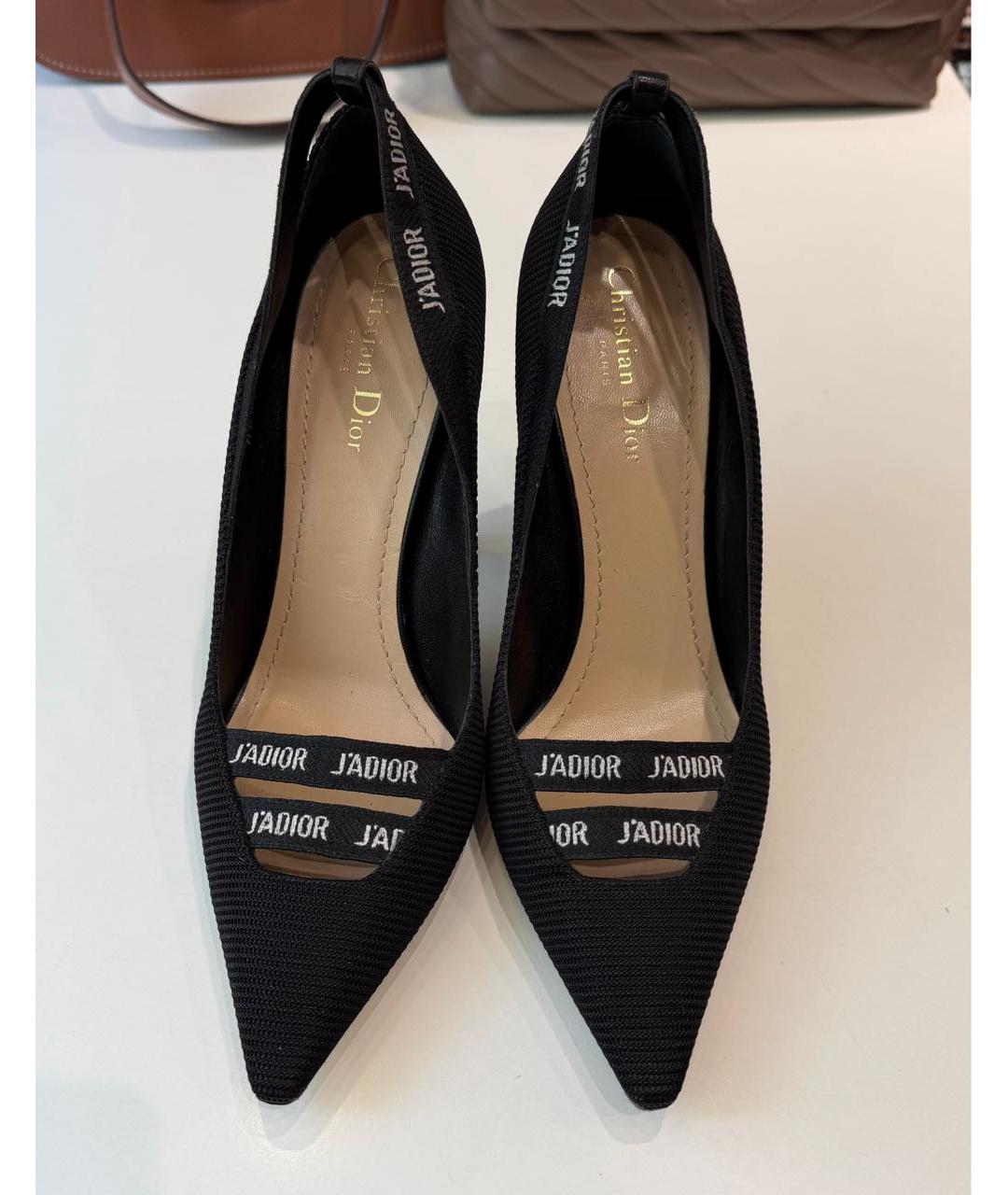 CHRISTIAN DIOR Черные текстильные туфли, фото 2