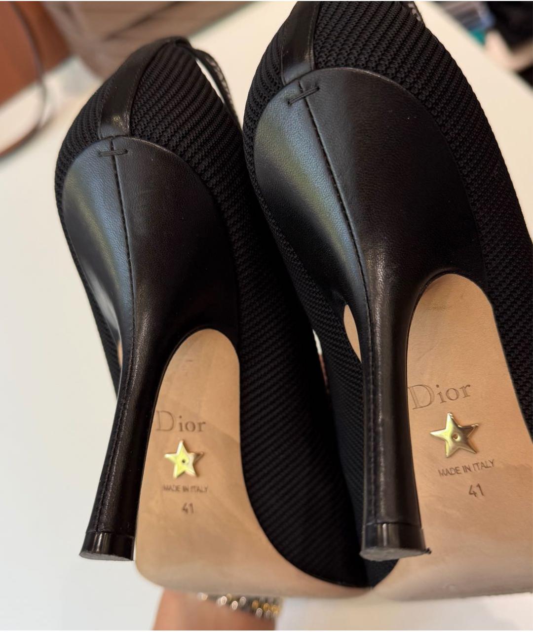CHRISTIAN DIOR Черные текстильные туфли, фото 6